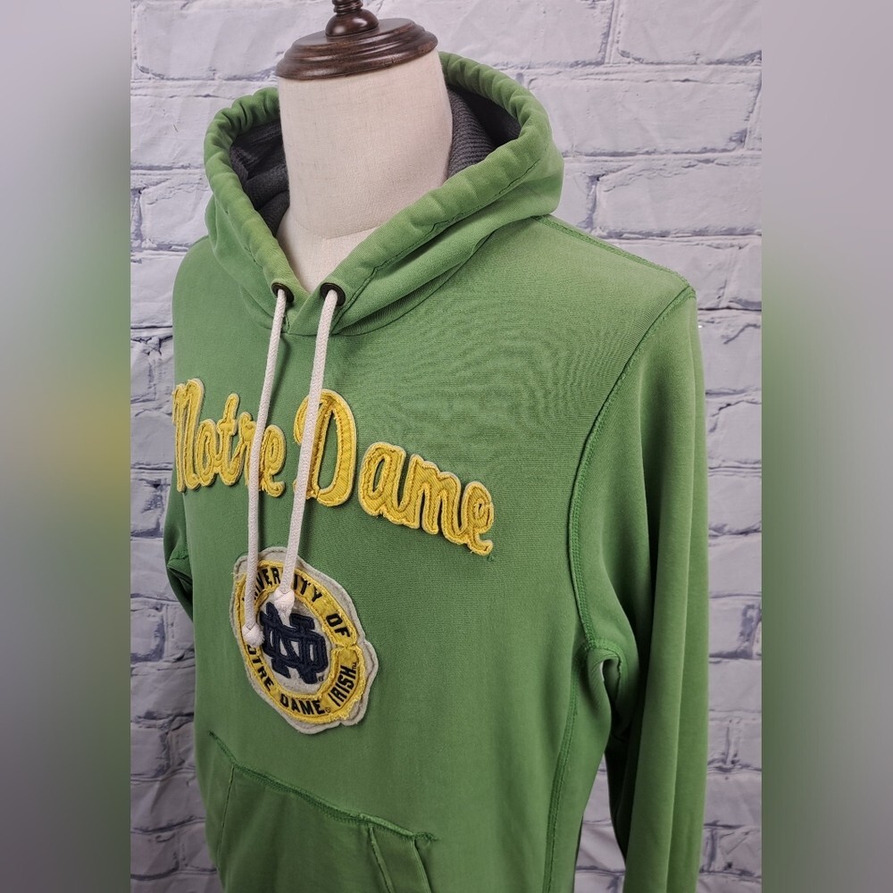Campus Crew Men's Hoodie Sweater Notre Dame Vintage Y2K Football NCAA Medium - Picture 3 of 14